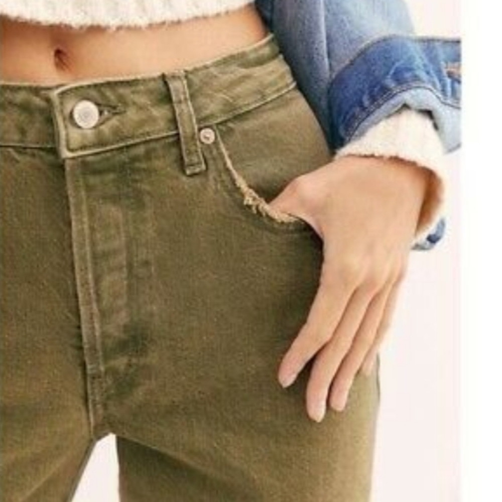 Free People Stella Skinny Jeans- green - Picture 2 of 8